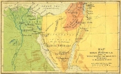 Map of Sinai Peninsula -  Journey of Israelites from Egypt to Promised Land