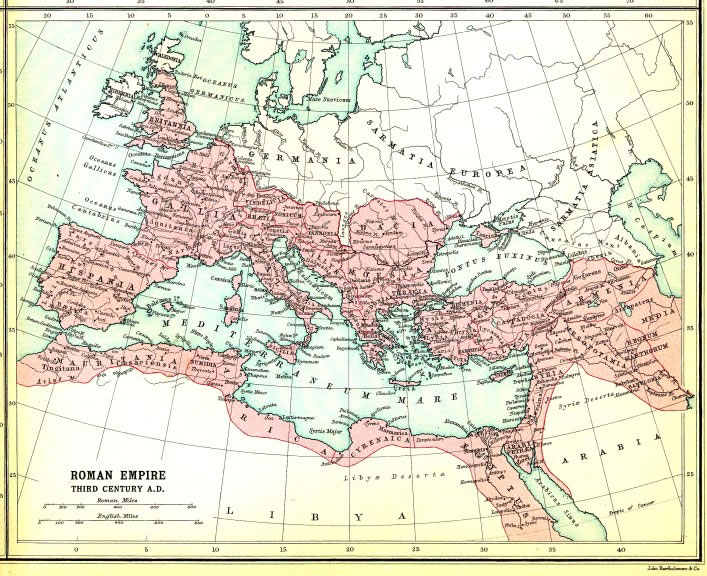 Map Of Rome Empire. Roman Empire During Third